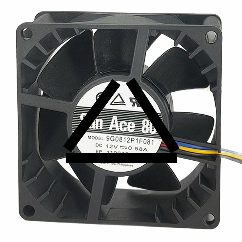Sanyo Denki San Ace 80 9G0812P1F081 DC 12V 0.58A 8038 Axial Cooling Fan