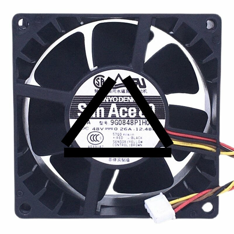Sanyo Denki San Ace 80 9G0848P1H05 DC 48V 0.26A 12.48W 8038 Axial Cooling Fan