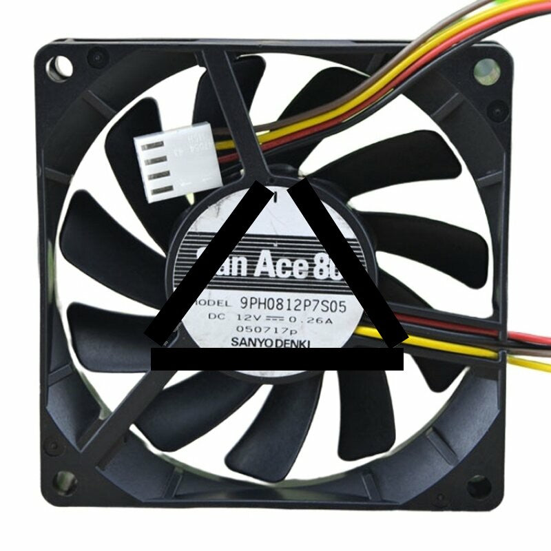Sanyo Denki San Ace 80 9PH0812P7S05 DC 12V 0.26A 2 Wires / 3 Wires / 4 Wires Axial Cooling Fan