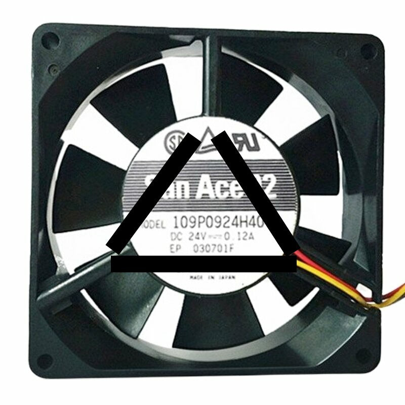 Sanyo Denki San Ace 92 109P0924H4011 DC 24V 0.12A 3 Wires Axial Cooling Fan
