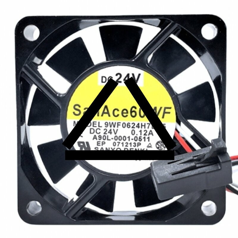 Sanyo Denki San Ace60WF 9WF0624H7D05 DC 24V 0.12A 3 Wires Axial Cooling Fan
