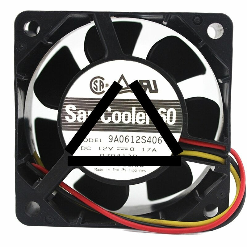 Sanyo Denki San Cooler 60 9A0612S406 DC 12V 0.17A 6025 Axial Cooling Fan
