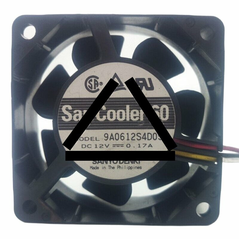 Sanyo Denki San Cooler 60 9A0612S4D05 DC 12V 0.17A 6025 Axial Cooling Fan