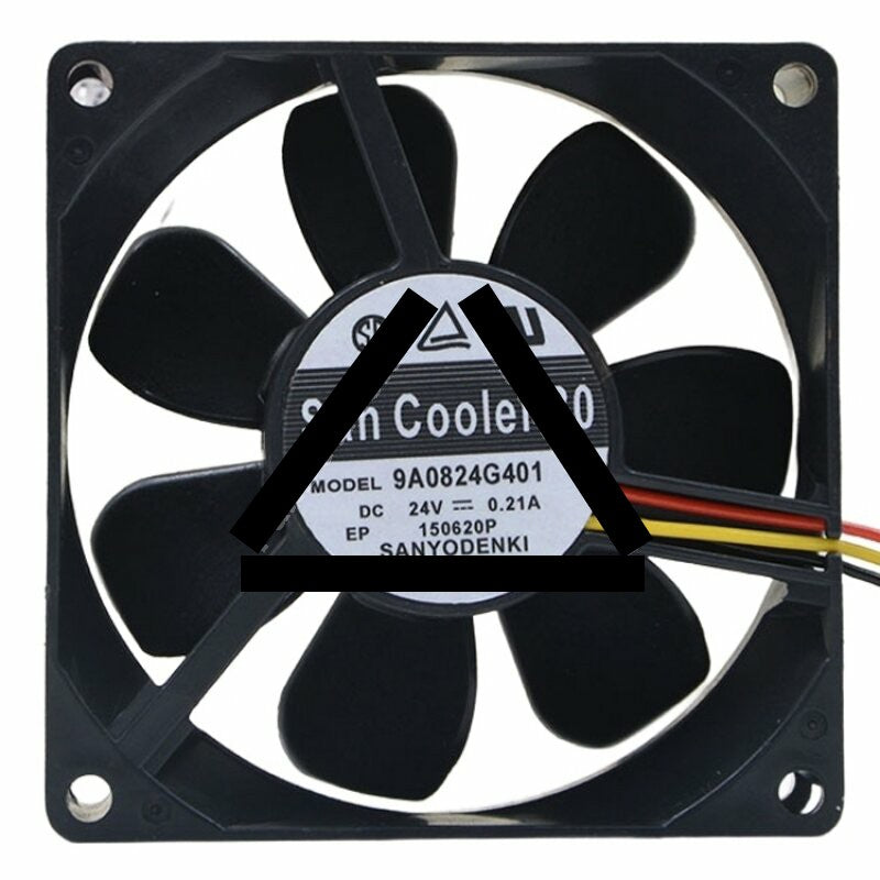 Sanyo Denki San Cooler 80 9A0824G401 DC 24V 0.21A 8025 Axial Cooling Fan