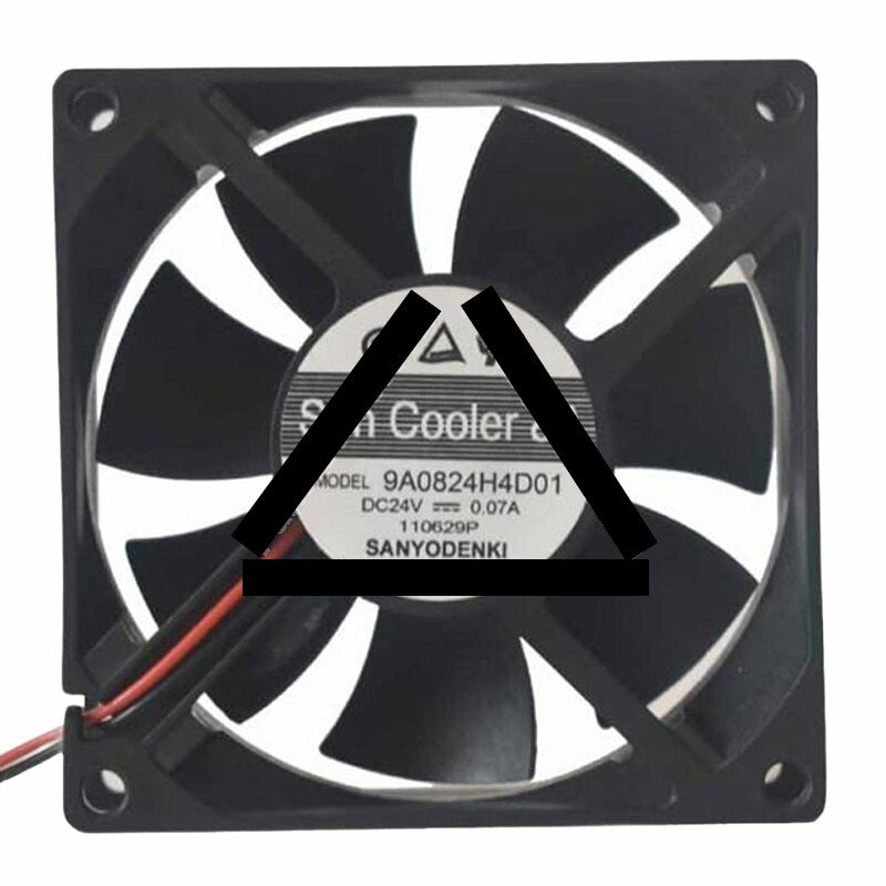 Sanyo Denki San Cooler 80 9A0824H4D01 DC 24V 0.07A 8025 Axial Cooling Fan
