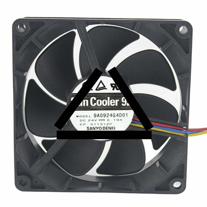 Sanyo Denki San Cooler 92 9A0924G4D01 DC 24V 0.19A 9025 Axial Cooling Fan