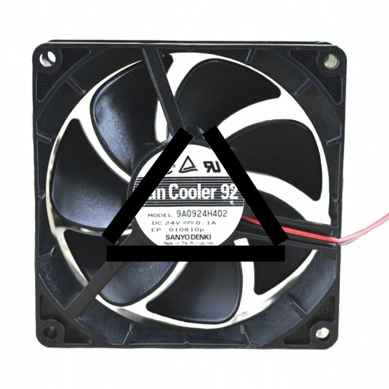Sanyo Denki San Cooler 92 9A0924H402 DC 24V 0.1A 2 Wires / 3 Wires Axial Cooling Fan
