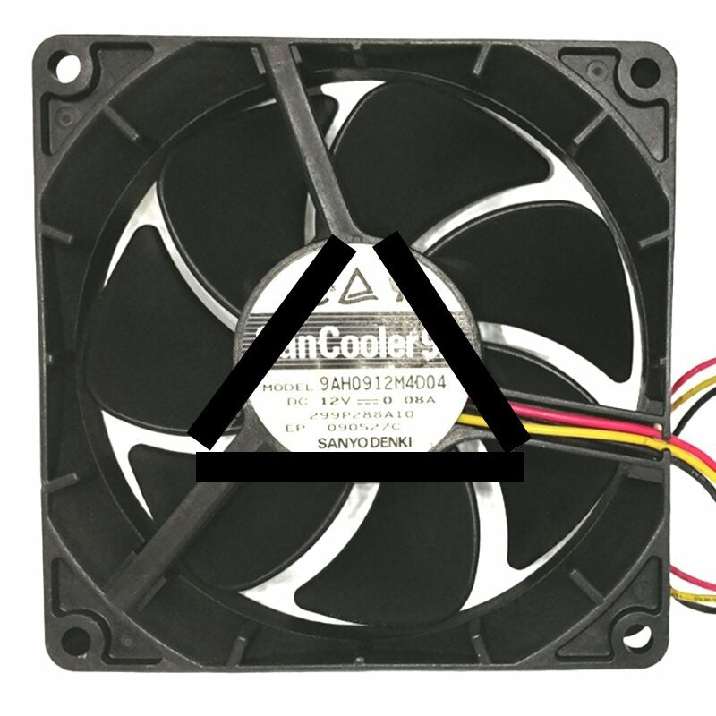 Sanyo Denki San Cooler 92 9AH0912M4D04 DC 12V 0.08A 9225 Axial Cooling Fan
