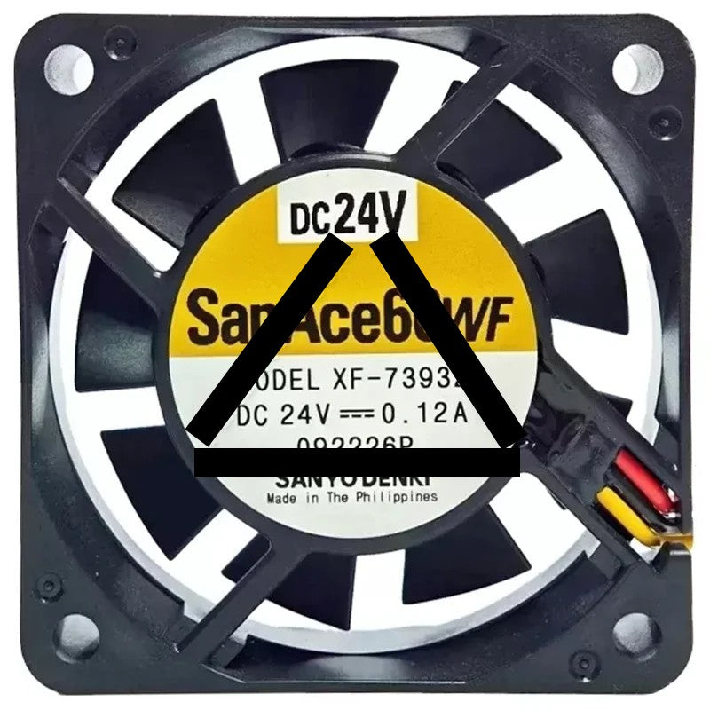 Sanyo XF-73932 DC 24V 0.12A 3 Wires Axial Cooling Fan