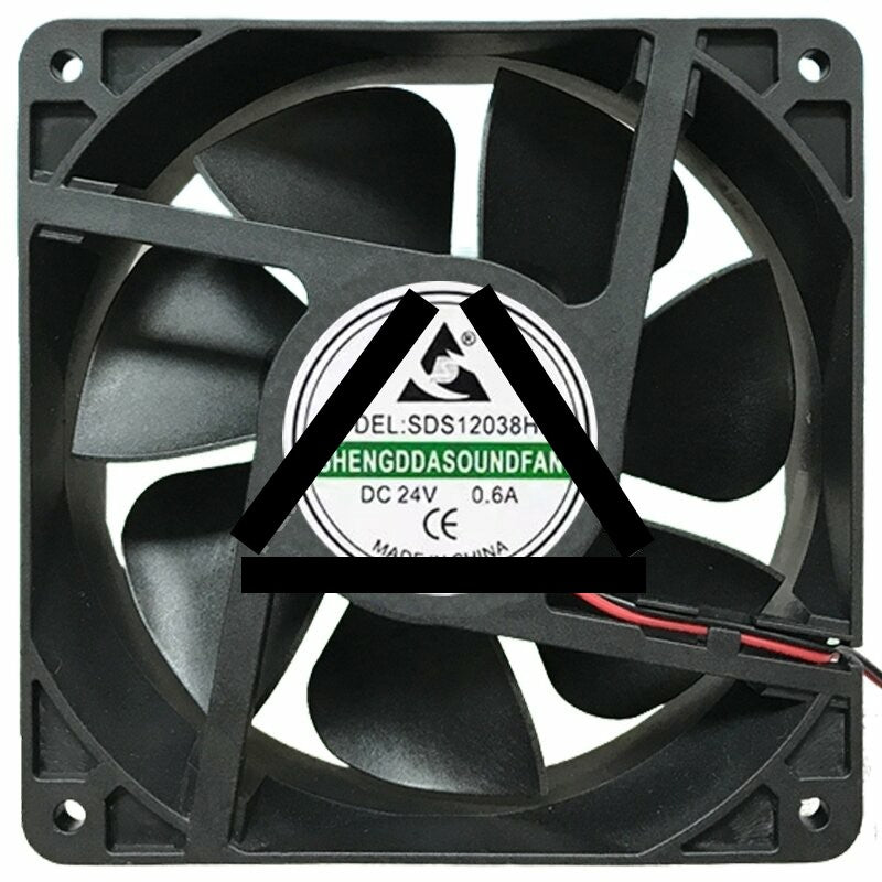 SDS SDS12038HD2 24V 0.6A 2 Wires Axial Cooling Fan