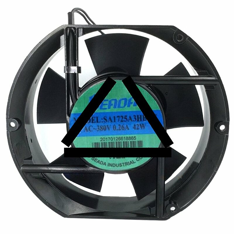 SEADA SA1725A3HBLT AC 380V 0.26A 42W 2 Wires 17251 Axial Cooling Fan