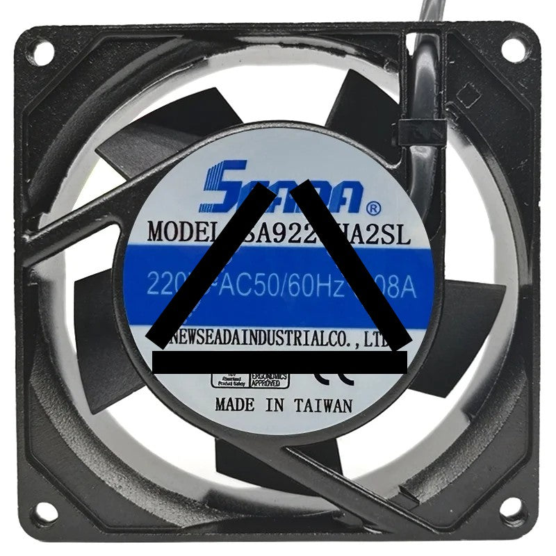 SEADA SA9225HA2SL 220V 0.08A 2 Wires Axial Cooling Fan