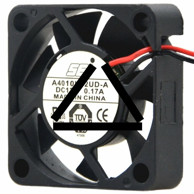 SEI A4010H12UD-A DC 12V 0.17A 2 Wires Axial Cooling Fan