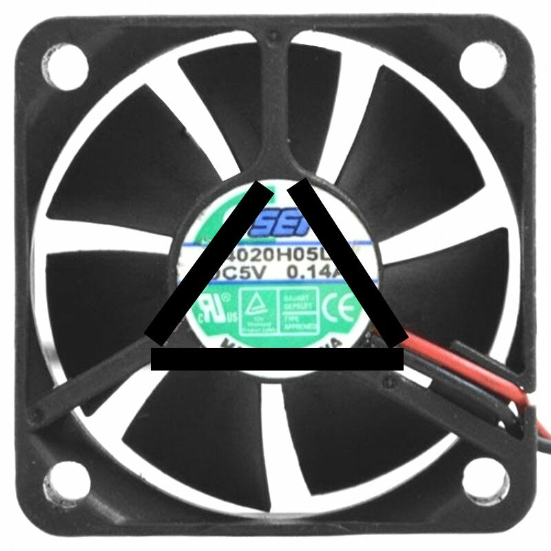 SEI A4020H05LF DC 5V 0.14A 2 Wires Axial Cooling Fan