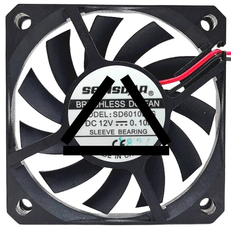 SENSDAR SD6010L1S 12V 0.10A 2 Wires Sleeve Bearing Cooling Fan