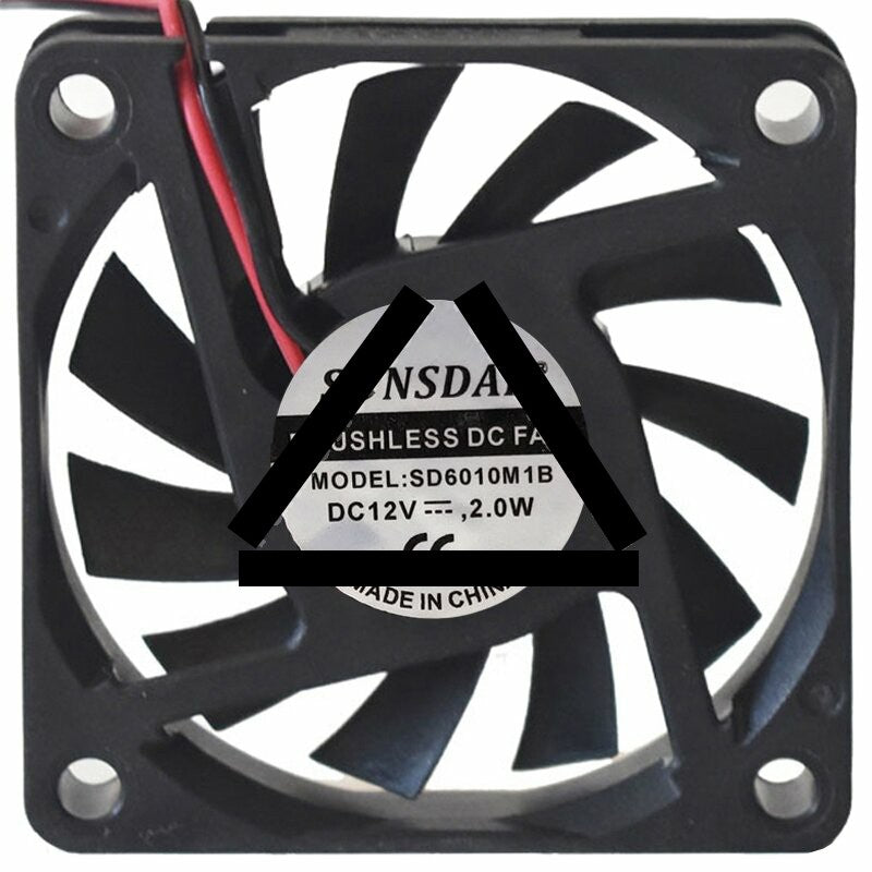 SENSDAR SD6010M1B 12V 2.0W 2 Wires Axial Cooling Fan