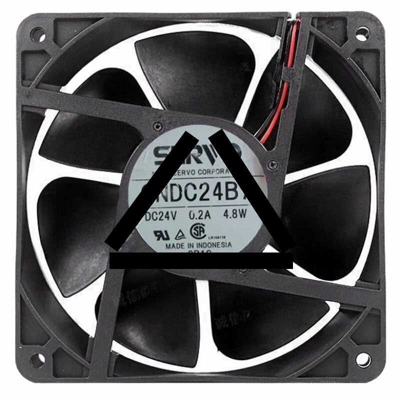 Servo CNDC24B7 DC 24V 0.2A 4.8W 2 Wires 12038 Axial Cooling Fan
