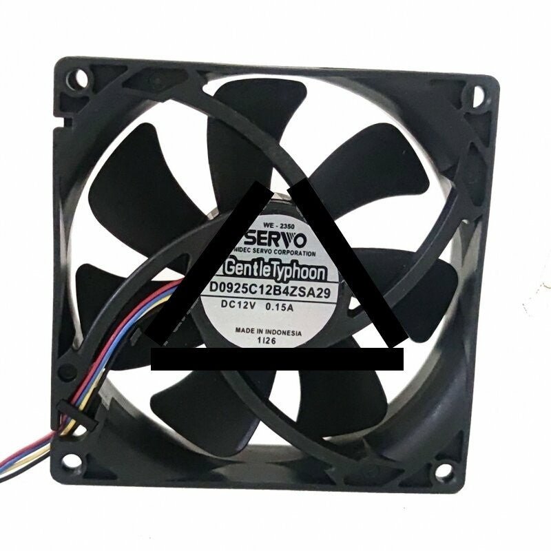 SERVO D0925C12B4ZSA29 DC 12V 0.15A 4 Wires Axial Cooling Fan