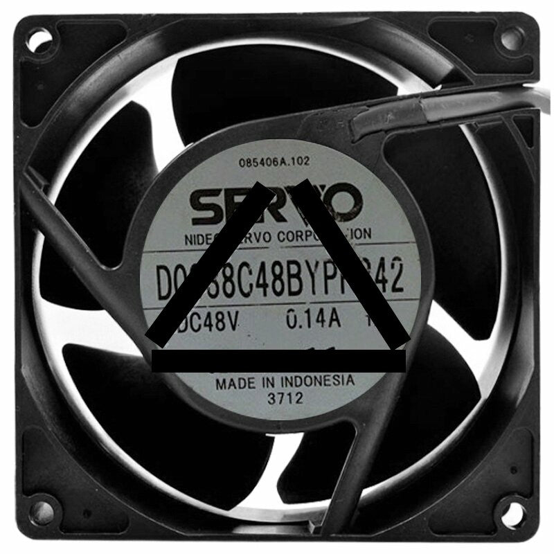 Servo D0938C48BYPPB42 DC 48V 0.14A 3 Wires 9038 Axial Cooling Fan