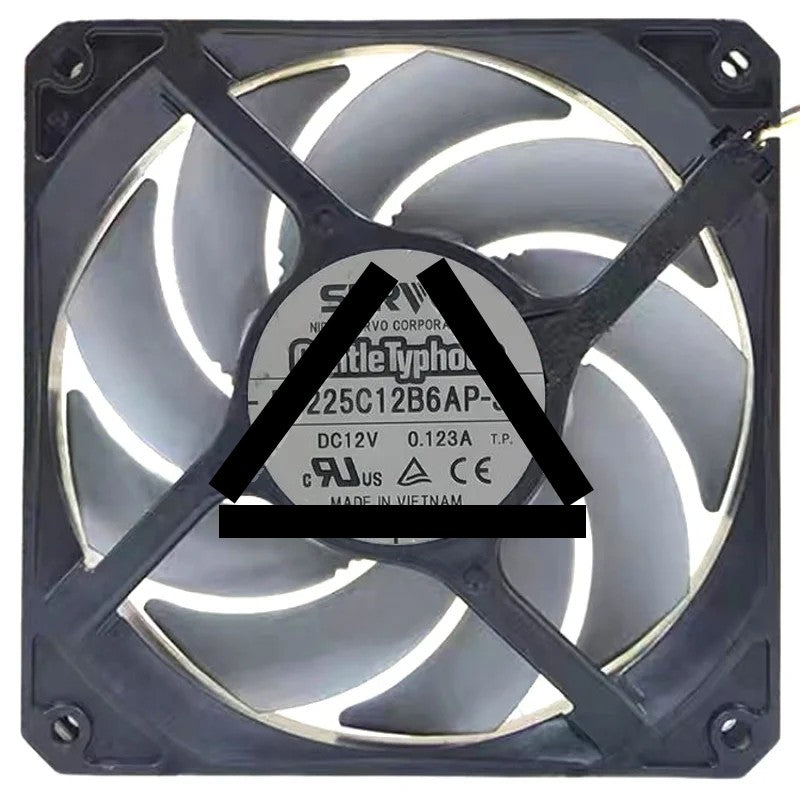 Servo D1225C12B6AP-37 12V 0.123A 3 Wires Axial Cooling Fan