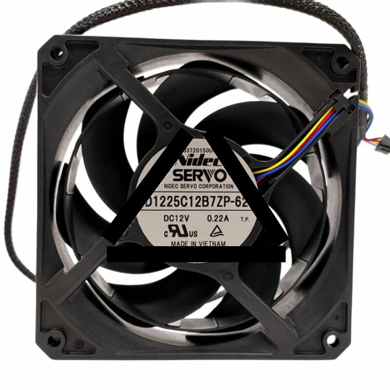 Servo D1225C12B7ZP-62 DC 12V 0.22A 12025 Axial Cooling Fan