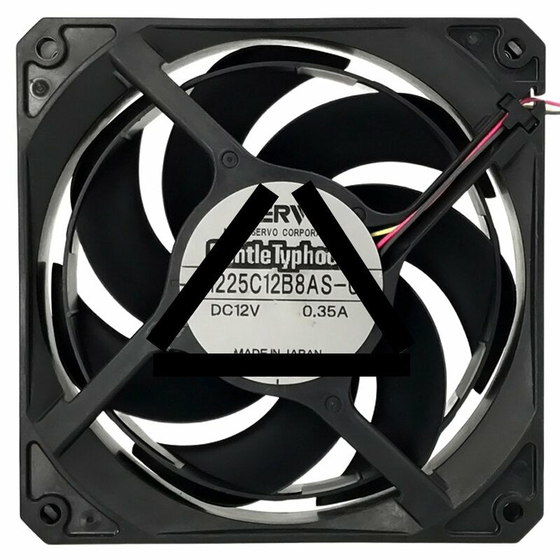 Servo D1225C12B8AS-00 DC 12V 0.35A 3 Wires 12025 Axial Cooling Fan