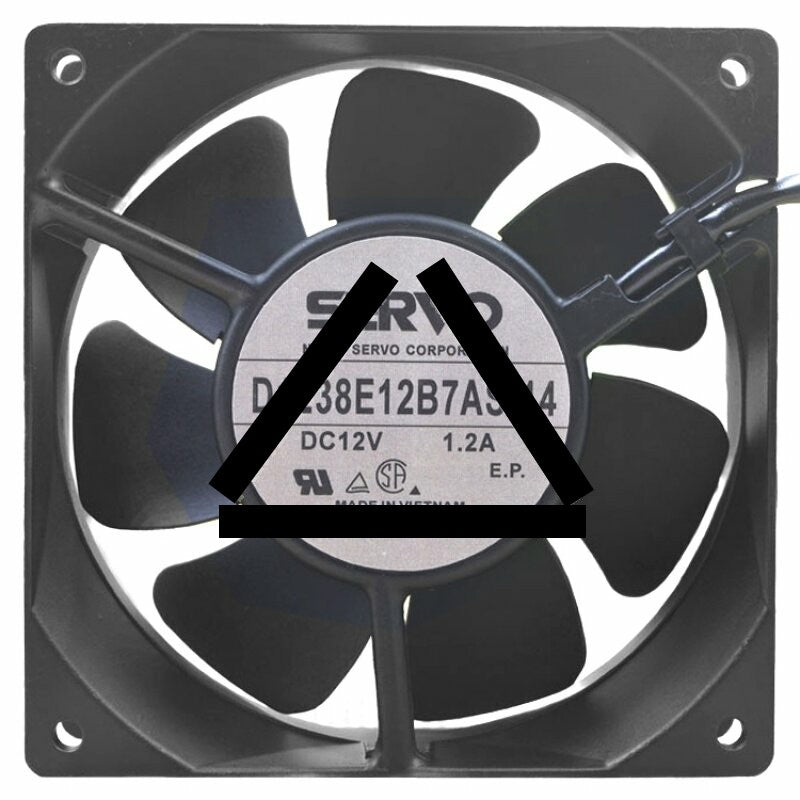 Servo D1238E12B7AS-14 DC 12V 1.2A 3 Wires Axial Cooling Fan