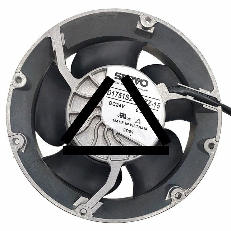 Servo D1751S24B3ZZ-15 DC 24V 0.5A 2 Wires / 3 Wires Axial Cooling Fan
