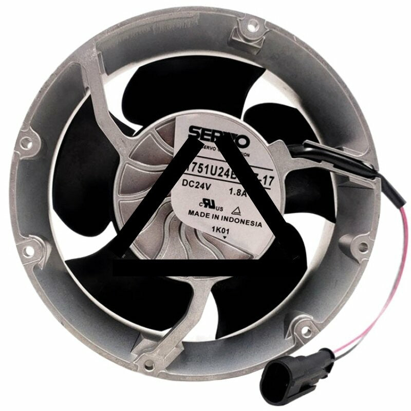 Servo D1751U24B6PZ-17 DC 24V 1.8A 2 Wires 17051 Axial Cooling Fan