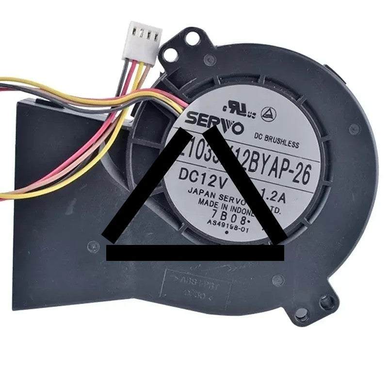 Servo E1033X12BYAP-26 12V 1.2A 4 Wires DC Brushless PWM Blower Cooling Fan
