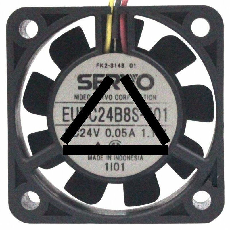 Servo EUDC24B8S-701 DC 24V 0.05A 1.1W 3 Wires 4010 Axial Cooling Fan