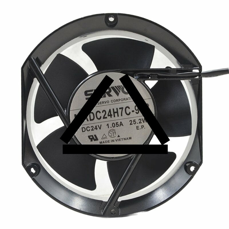 Servo MADC24H7C-943 DC 24V 1.05A 25.2W 2 Wires Axial Cooling Fan