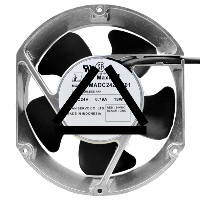 Servo MADC24Z4-601 DC 24V 0.79A 18W 2 Wires Brushless Axial Cooling Fan