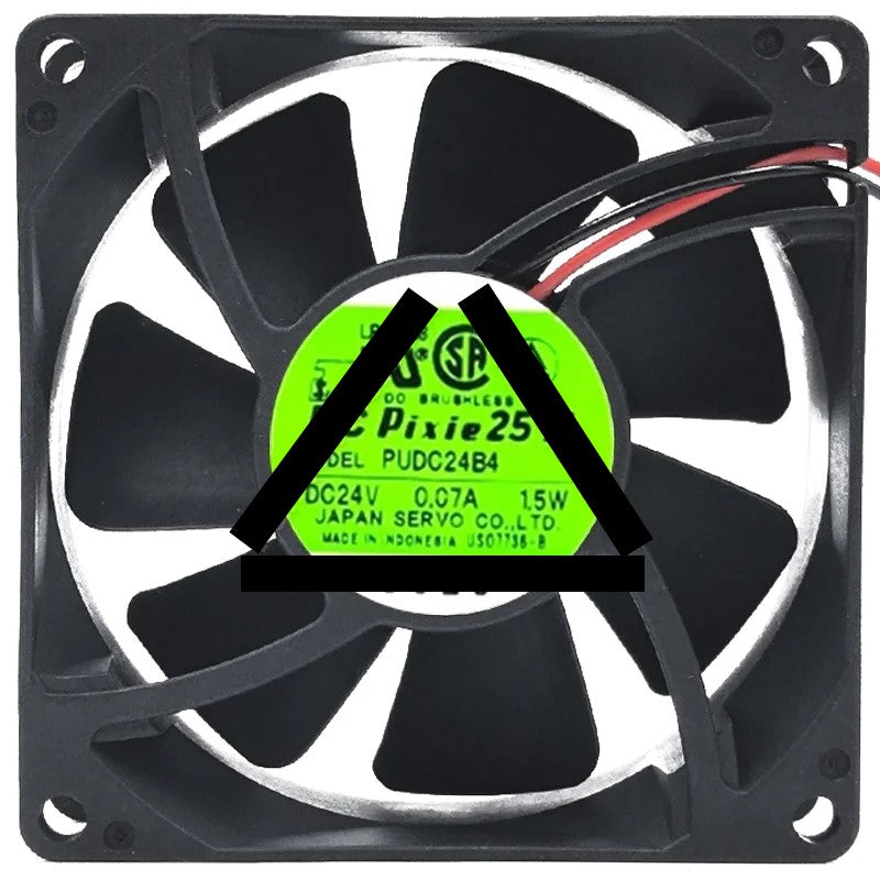 Servo PUDC24B4 24V 0.07A 1.5W DC Brushless 2 Wires Axial Cooling Fan