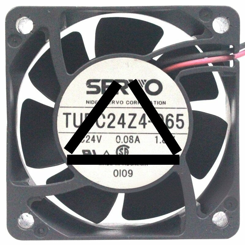 Servo TUDC24Z4-065 DC 24V 0.08A 1.8W 2 Wires 6025 Axial Cooling Fan