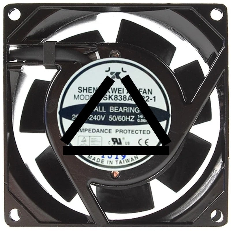 SHENG KWEI SK838AP-22-1 200V-240V 0.06/0.05A 14/12W Impedance Protected Cooling Fan