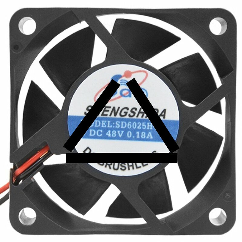 SHENGSHIDA SD6025H4X 48V 0.18A 2 Wires DC Brushless Axial Cooling Fan