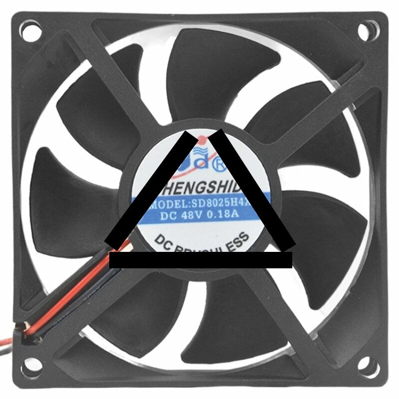 SHENGSHIDA SD8025H4X 48V 0.18A 2 Wires DC Brushless Axial Cooling Fan