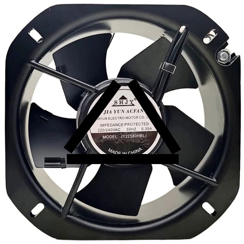 SHJY JY22580HBL2 220/240V 0.35A 2 Wires Axial Cooling Fan