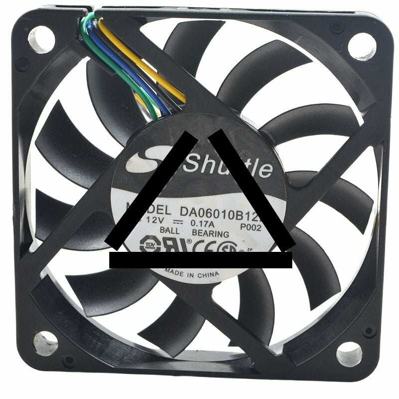 Shuttle DA06010B12L DC 12V 0.17A 6010 Axial Ball Bearing Cooling Fan