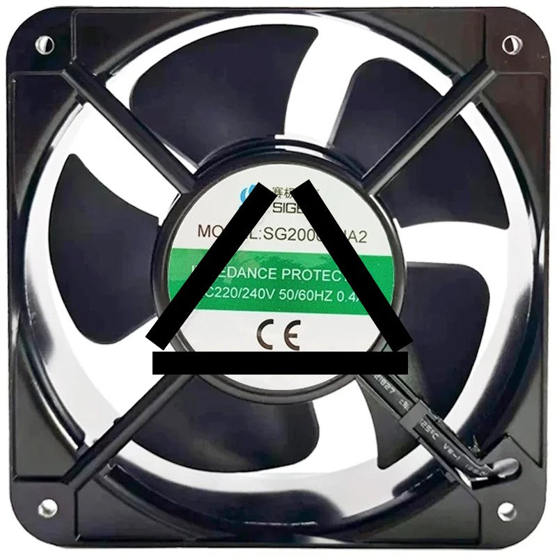 SIGER SG20060HA2 AC 220/240V 0.4A 2 Wires Axial Cooling Fan