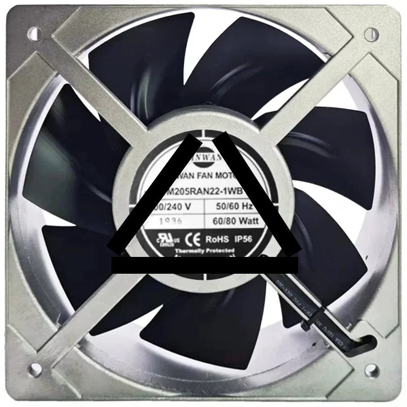 SINWAN M205RAN22-1WB(GYC) 200/240V 60/80Watt Thermally Protected Cooling Fan