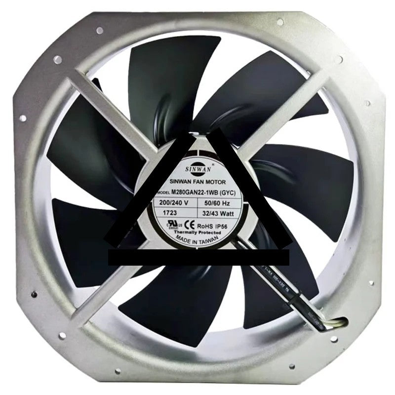 SINWAN M280GAN22-1WB(GYC) 200/240V 32/43Watt 2 Wires Cooling Fan