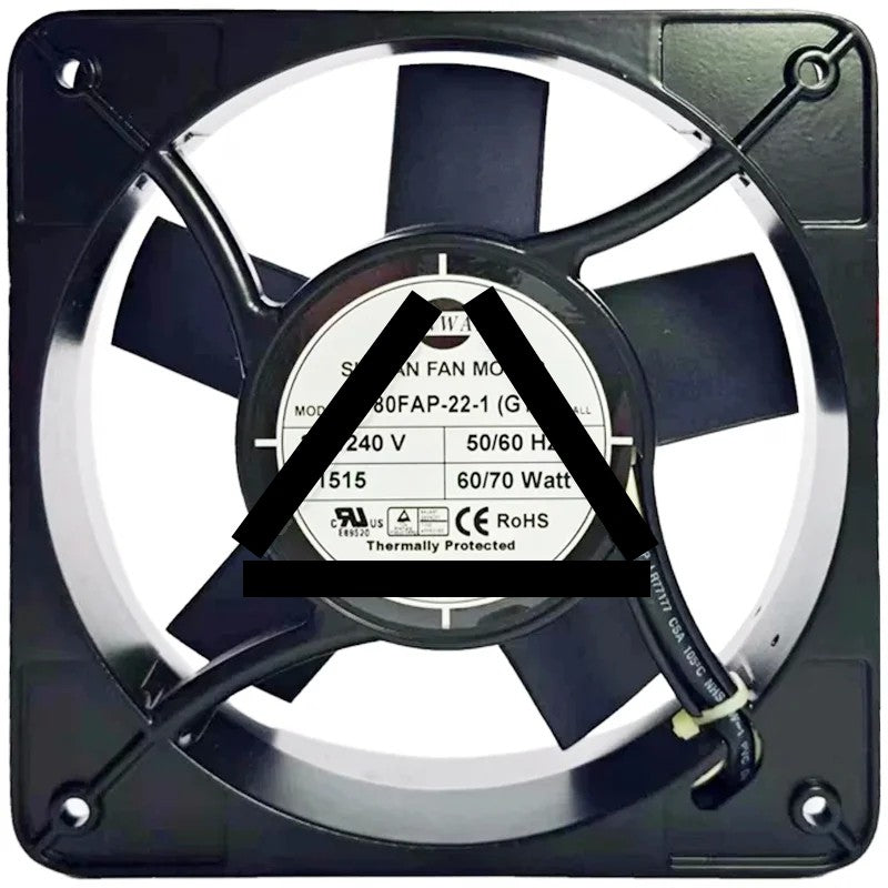 SINWAN S180FAP-22-1(GYC) 200/240V 60/70Watt Thermally Protected Cooling Fan