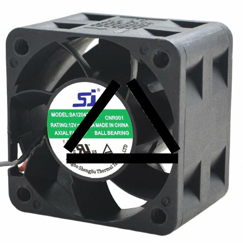 SJ SA120428BL DC 12V 0.36A 2 Wires Ball Bearing Axial Cooling Fan