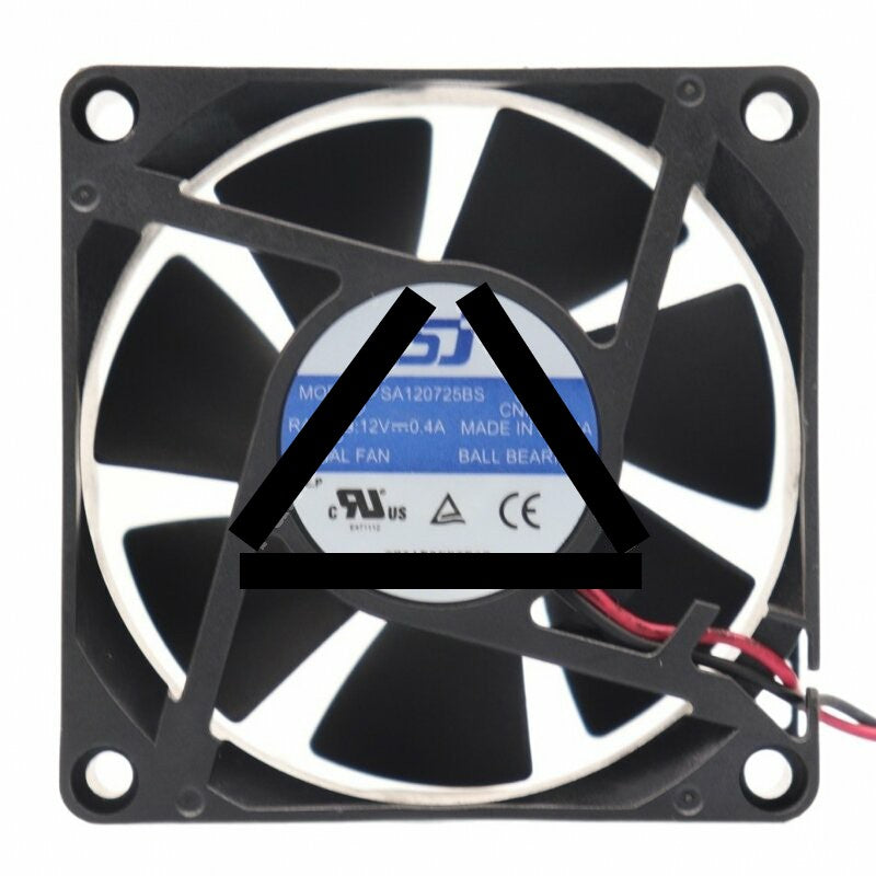 SJ SA120725BS DC 12V 0.4A 8025 Axial Ball Bearing Cooling Fan