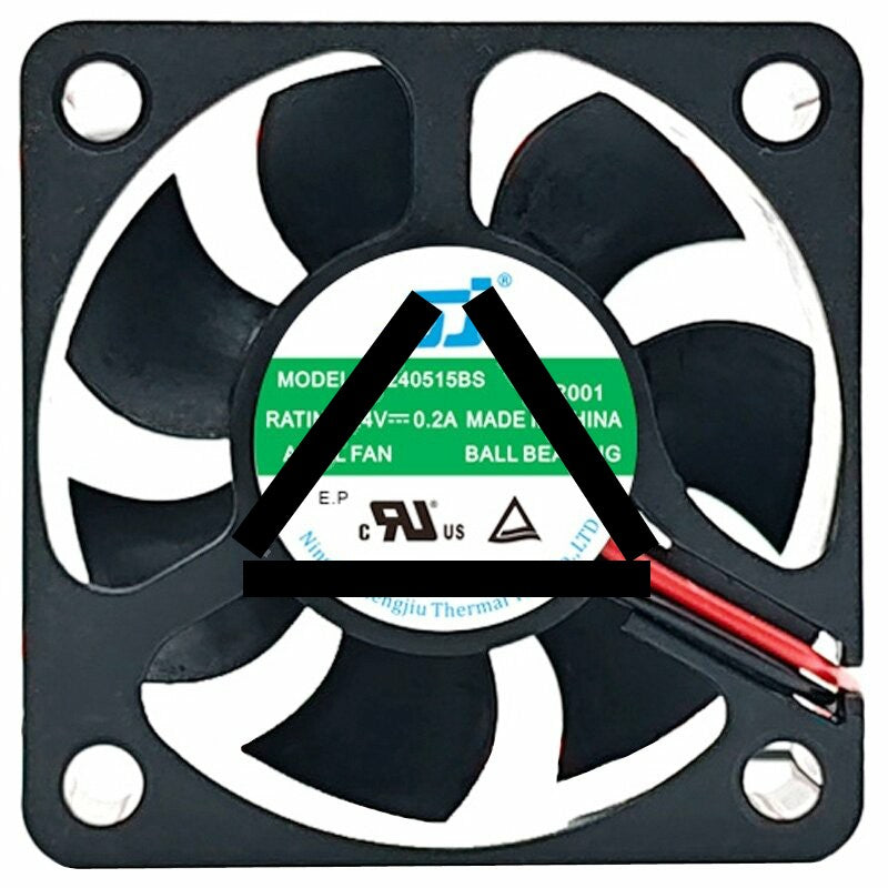 SJ SA240515BS DC 24V 0.2A 2 Wires 5015 Ball Bearing Axial Cooling Fan
