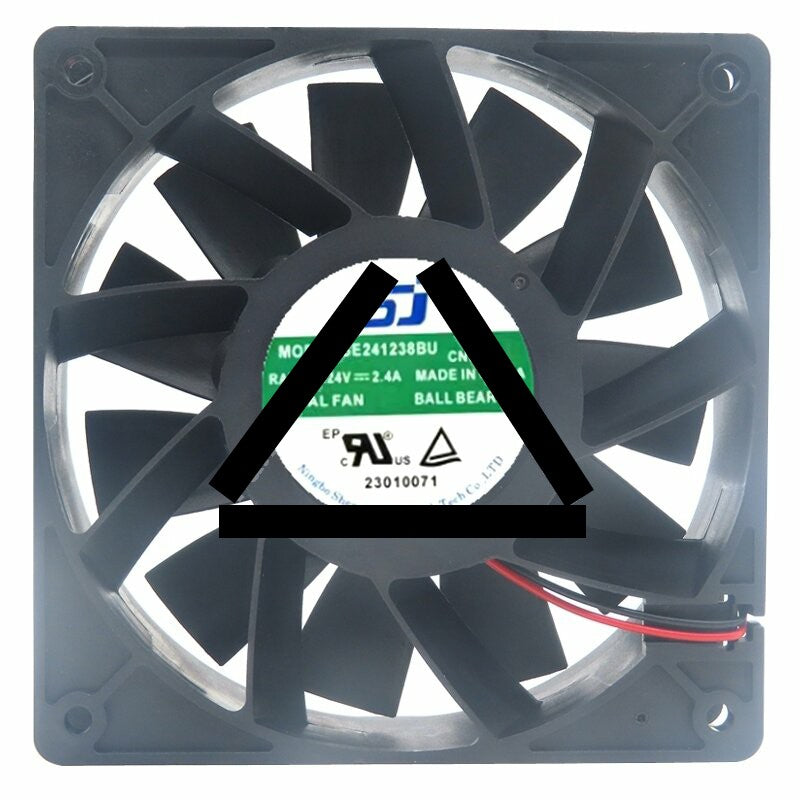 SJ SE241238BU DC 24V 2.4A 2 Wires Ball Bearing Axial Cooling Fan