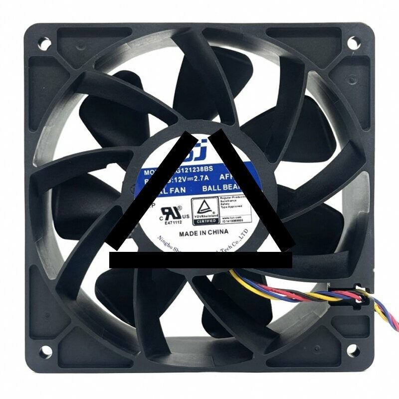 SJ SG121238BS DC 12V 2.7A 12038 Axial Ball Bearing Cooling Fan