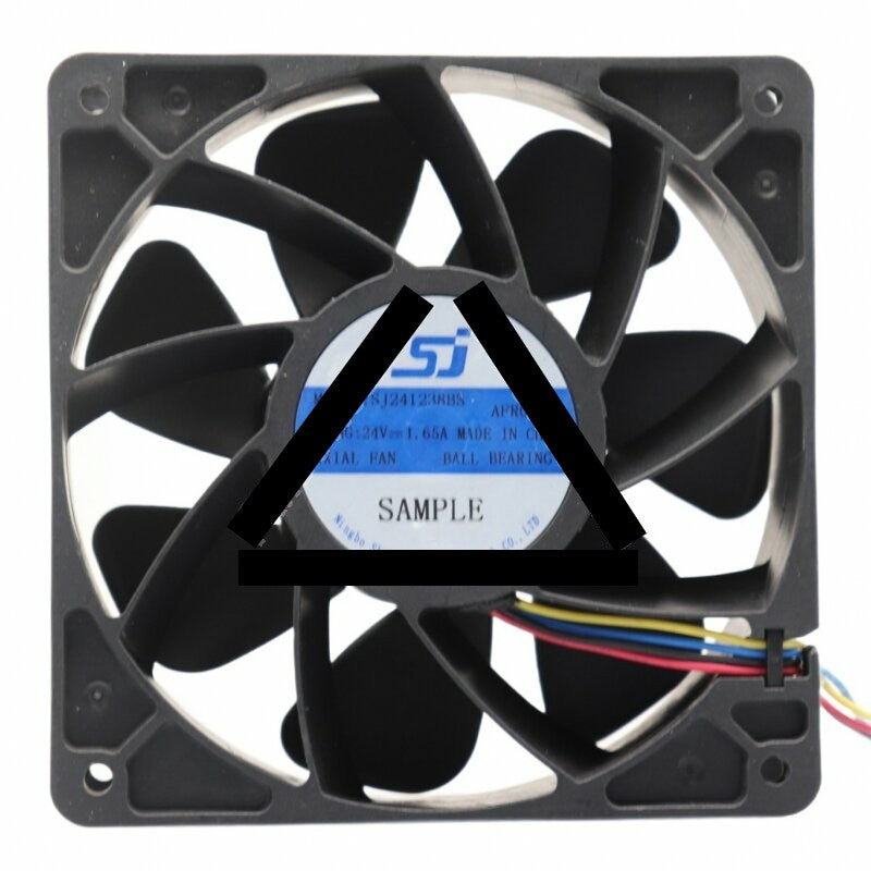 SJ SJ241238BS DC 24V 1.65A 12038 Axial Ball Bearing Cooling Fan
